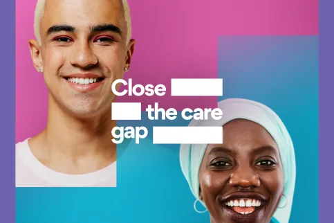 World Cancer Day 2024 Social Media post with "Close the Care Gap" as the theme