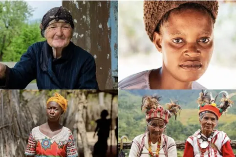 Collage of four women from different countries
