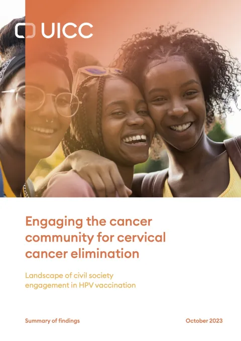Cover image for Engaging the cancer community for cervical cancer elimination report