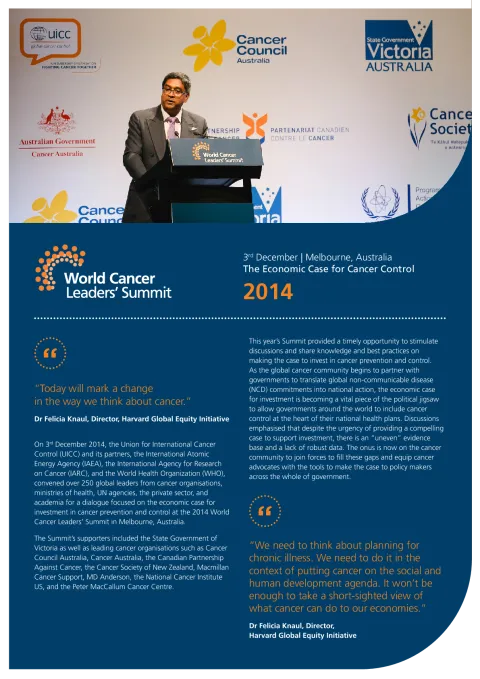 World Cancer Leaders' Summit - Report 2014